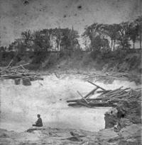 Long Log Jam on Skowhegan Falls
